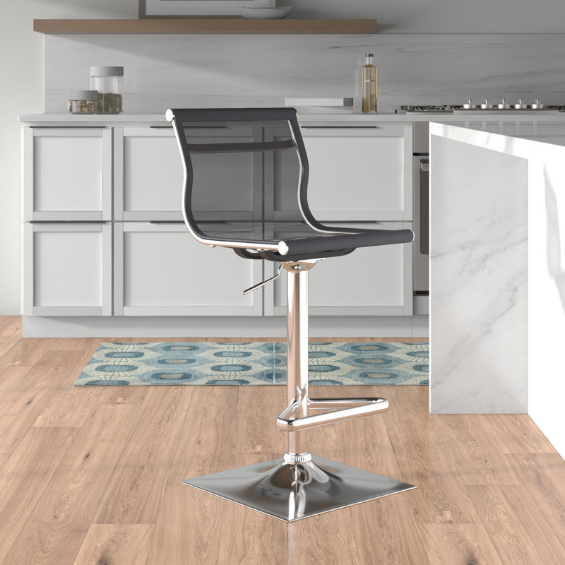 Bartow Adjustable Height Swivel Bar Stool & Reviews AllModern